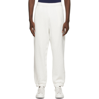 Shop Giorgio Armani White Logo Lounge Pants In U1ax Bianco