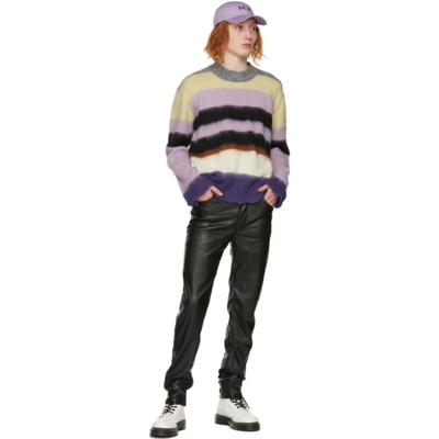 Shop Marc Jacobs Multicolor 'the Brushed Striped Sweater' Sweater