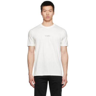 Shop C.p. Company White Logo T-shirt In 103 Gze Wht