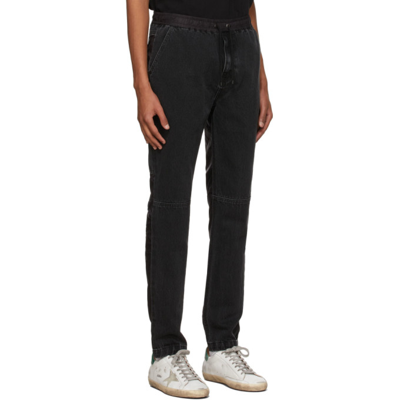 Shop Frame Black Jogger Lounge Pants In Washed Noir