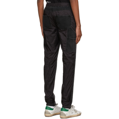 Shop Frame Black Jogger Lounge Pants In Washed Noir