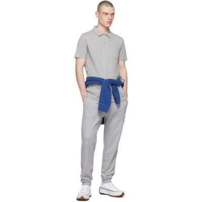 Shop Sunspel Grey Riviera Polo In Grey Melange