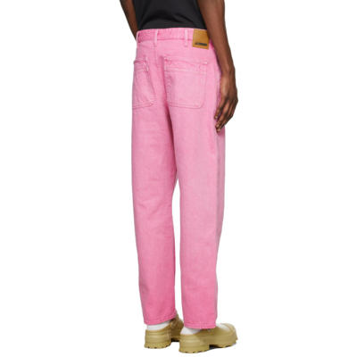 Shop Jacquemus Pink 'le De Nîmes' Jeans