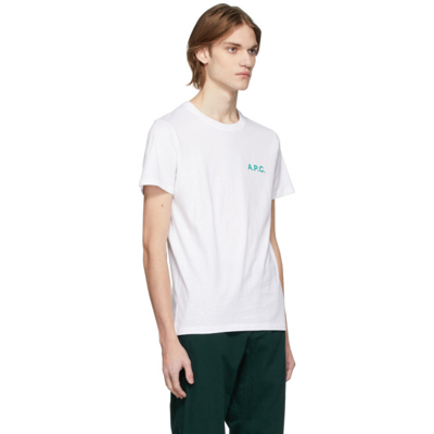Shop A.p.c. White Mike T-shirt In Aab White