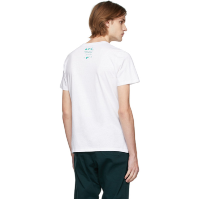 Shop A.p.c. White Mike T-shirt In Aab White