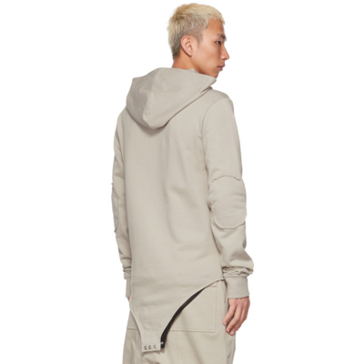 Shop Rick Owens Beige Champion Edition French Terry Hoodie In 08 Pearl