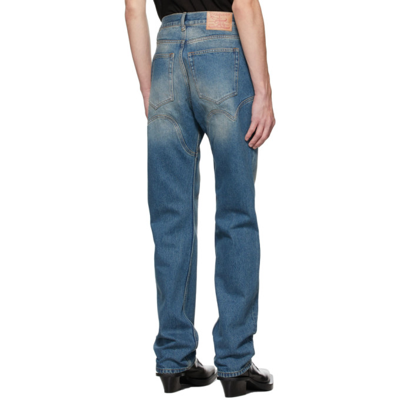 Shop Y/project Blue Cowboy Chap Jeans In Vintage Blu