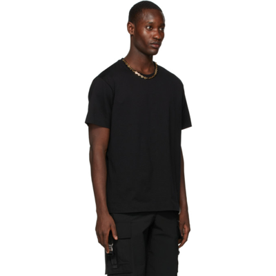 Shop Givenchy Black Chain Collar T-shirt In 001-black