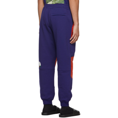 Shop Gucci Purple & Red The North Face Edition Paneled Lounge Pants In 4453 Vintage Ink/red