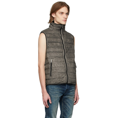 Shop John Elliott Grey Down Chamberlin Vest In Magnesium Patina