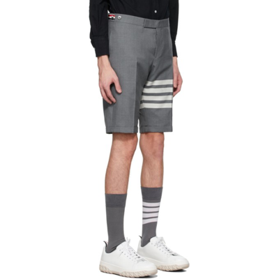 Shop Thom Browne Grey 4-bar Shorts In 035 Med Grey
