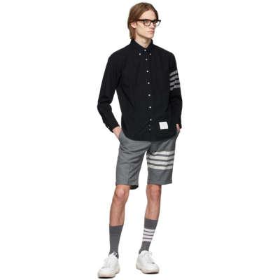 Shop Thom Browne Grey 4-bar Shorts In 035 Med Grey