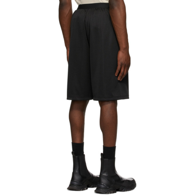 Shop Moncler Black Matt Black Mesh Shorts In 999 Black