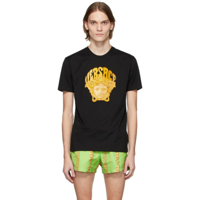 Shop Versace Black Music T-shirt In 1b000 Black