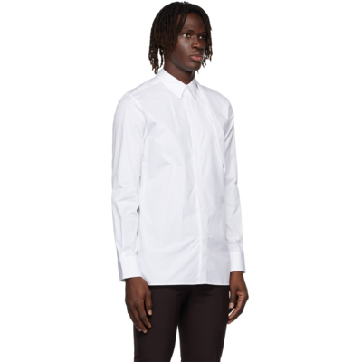 Shop Givenchy White Padlock Harness Shirt In 132-white/silvery