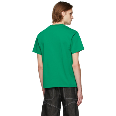 Shop Jacquemus Green 'le T-shirt Tennis' T-shirt In Print Tennis Green
