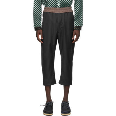 Shop By Walid Ssense Exclusive Black Marek Trousers In Brown