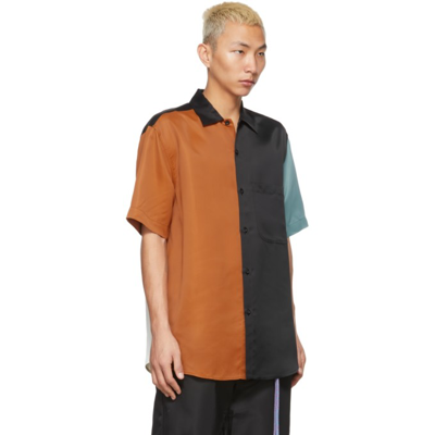 Shop Song For The Mute Multicolor Avenue D'ivry Colorblocked Oversized Shirt