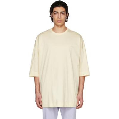 Shop Juunj Off-white Overfit Graphic Half Sleeve T-shirt In 0 Ivory