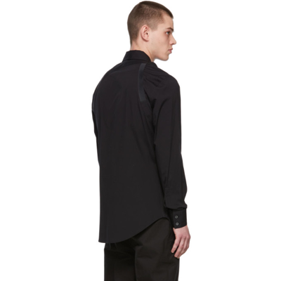 Shop Alexander Mcqueen Black Logo Harness Shirt In 0901 Black/black