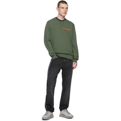 Shop Alexander Mcqueen Khaki Selvedge Sweatshirt In 0904 Khaki/mix