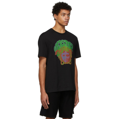 Shop Versace Black Medusa Music T-shirt In 1b000 Black