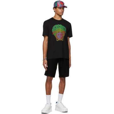 Shop Versace Black Medusa Music T-shirt In 1b000 Black