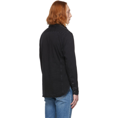 Shop Tom Ford Black Denim Leisure Shirt In K07 Black