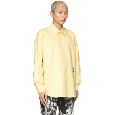 Shop Doublet Yellow Vegetable Dyed Shirt In Lettuce