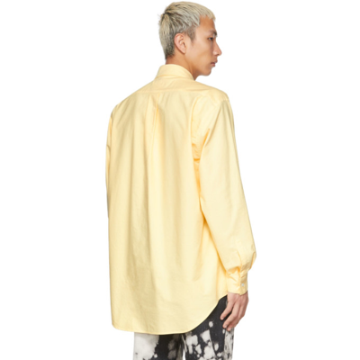 Shop Doublet Yellow Vegetable Dyed Shirt In Lettuce