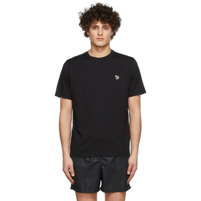 Shop Ps By Paul Smith Black Zebra Logo T-shirt In 79 Blacks