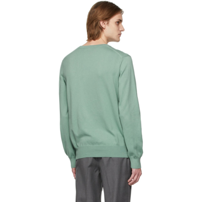 Shop Apc Green Otis Sweater In Kae Gray Green