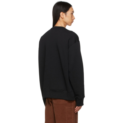 Shop Acne Studios Black Crewneck Sweatshirt In 900 Black