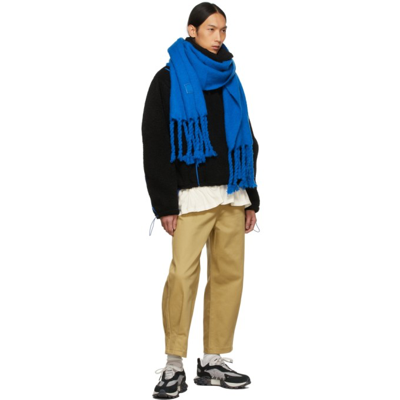 Shop Ader Error Black Victo Fleece Half-zip Sweater