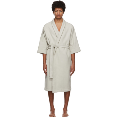 Shop Fear Of God Beige Three-quarter Sleeve Robe In Cement