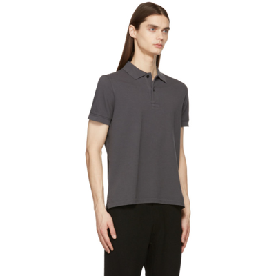 Shop Tom Ford Grey Tennis Polo In K08 Anthracite