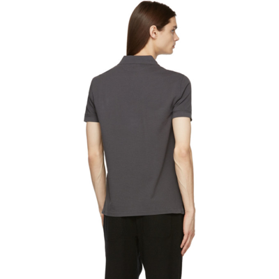 Shop Tom Ford Grey Tennis Polo In K08 Anthracite
