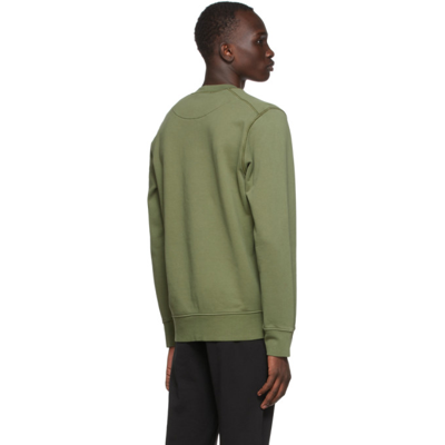 Shop Stone Island Green Classic Sweatshirt In V0058 Olive