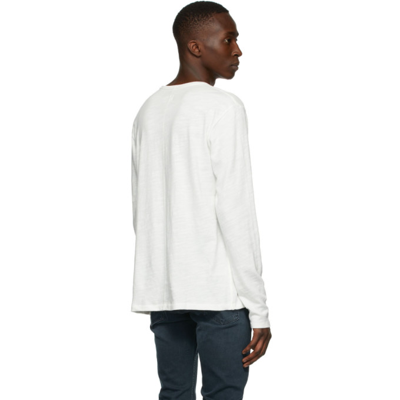 Shop Rag & Bone White Classic Long Sleeve T-shirt In Wht