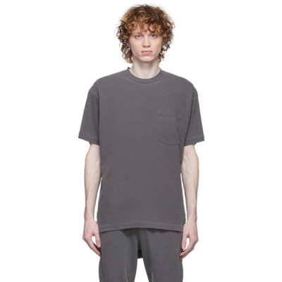 Shop John Elliott Grey Interval T-shirt In Washed Black