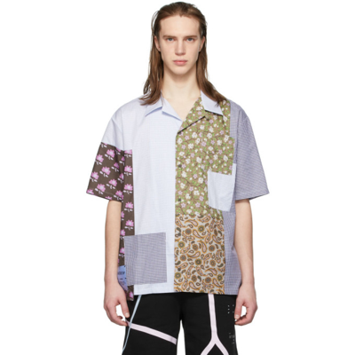 Shop Mcq By Alexander Mcqueen Multicolor Patchwork Oversized Shirt In 8002 Multi