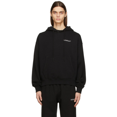 Shop Off-white Black Caravaggio Crowning Over Hoodie In Black/white