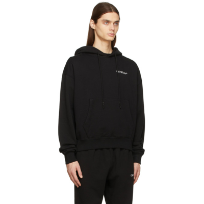 Shop Off-white Black Caravaggio Crowning Over Hoodie In Black/white