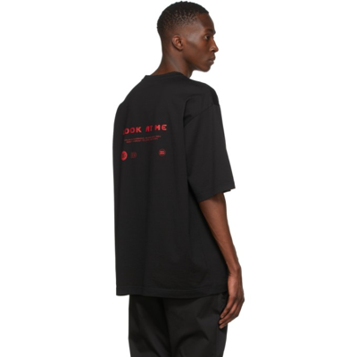 Shop Dolce & Gabbana Black Graphic T-shirt In Hn3kr Eyes Talk Fdo.