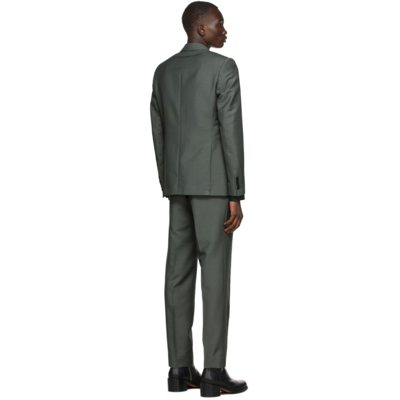 Shop Dries Van Noten Khaki Mohair & Wool Suit In 601 Light Green