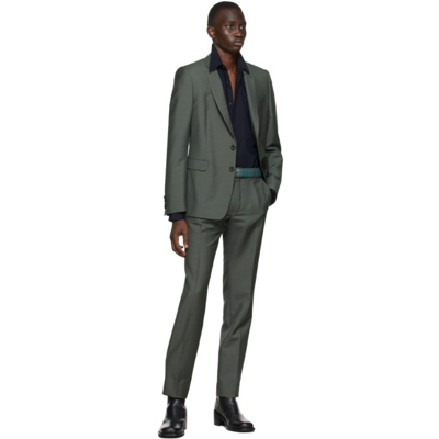 Shop Dries Van Noten Khaki Mohair & Wool Suit In 601 Light Green