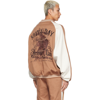 Shop Doublet Brown Organic Chaos Souvenir Jacket