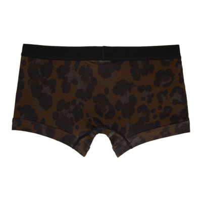 Shop Tom Ford Brown Leopard Boxer Briefs In 208 Drk Brown