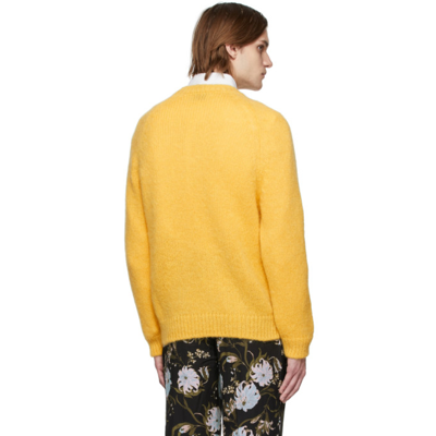 Shop Erdem Yellow Mohair Noel Sweater