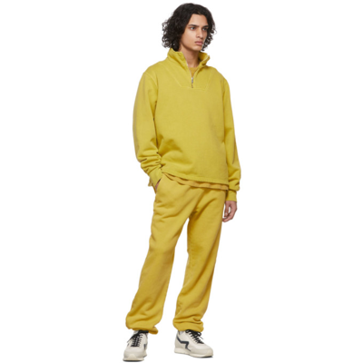 Shop Les Tien Yellow Half-zip Yacht Sweatshirt In Electric Dijon